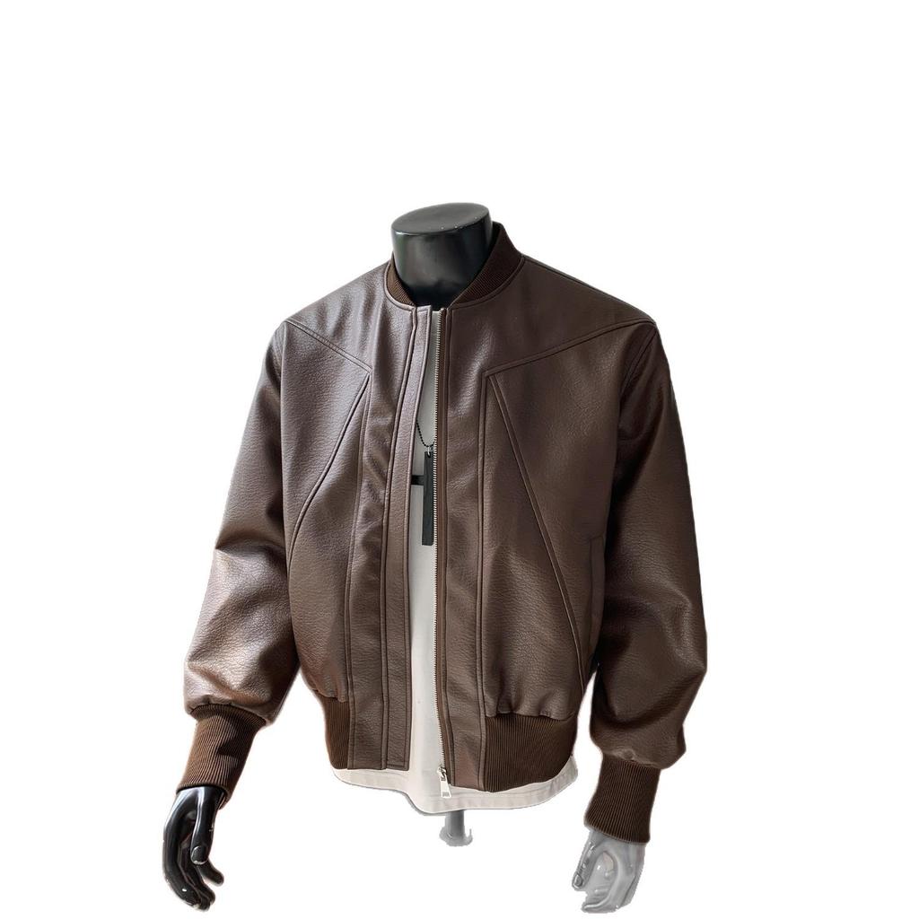 Men's Retro Cracked Leather Motorcycle Jacket - Autumn/Winter Trend