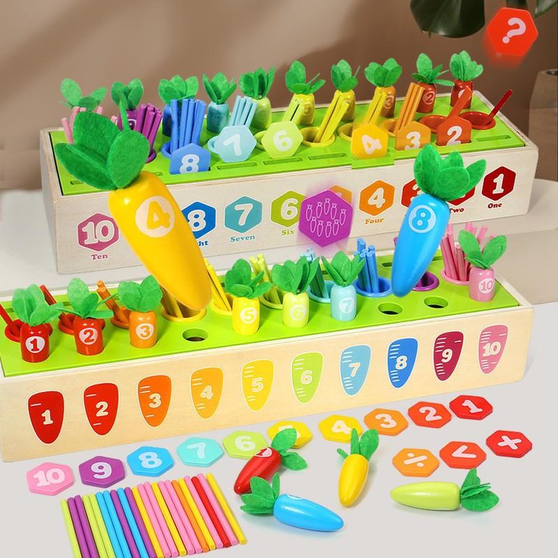 Children Wooden Geometry Pairing Classification Intellectual Box Storage Color Building Block Math Cognitive Educational Toys