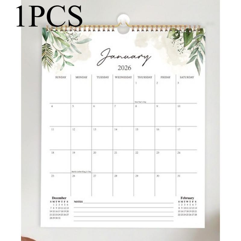 

1/2pcs Paper Wall Calendar Monthly Calendar Notepad Home Office Decoration New Year Gift Suitable for Daily Note Taking