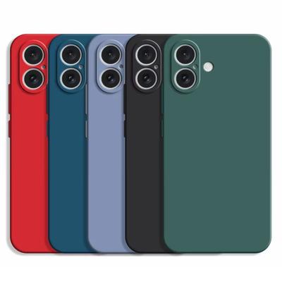 For iPhone 16 Case For iPhone 16 Cover TPU Luxury Shockproof Liquid Silicone Protective Phone Back Cover For iPhone 16