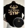 Europese maten Heren Vintage Sportschool T-shirt - Old School Gewichtheffen & Bodybuilding Grafisch, Zacht Ademend