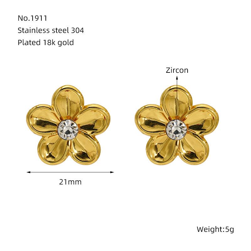 2026 Pearl Earrings Women's Versatile High-end Temperament Fashion Flower Stud Earrings Jewelry