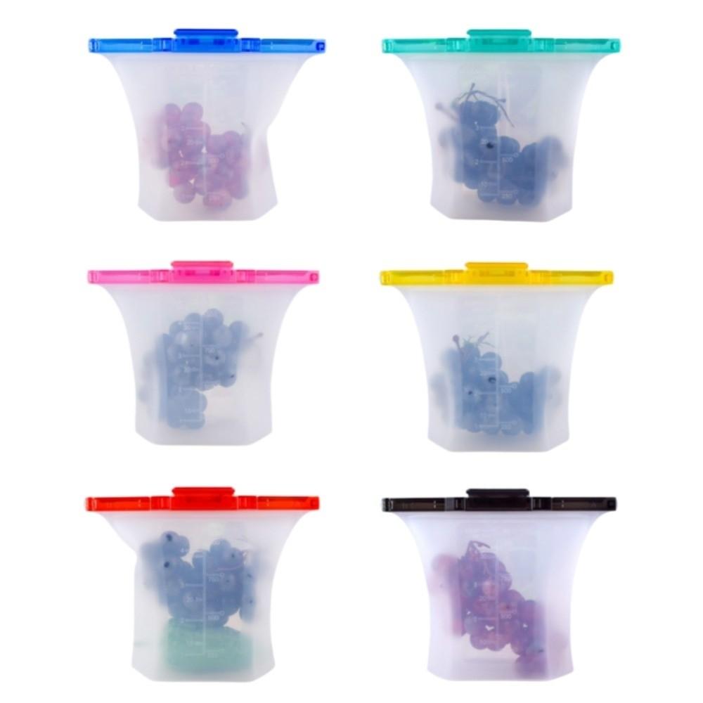 Food-grade Silicone Fresh-keeping Bag 1000ml Food Storage Bag Freezer Seal Bags Kitchen Tool