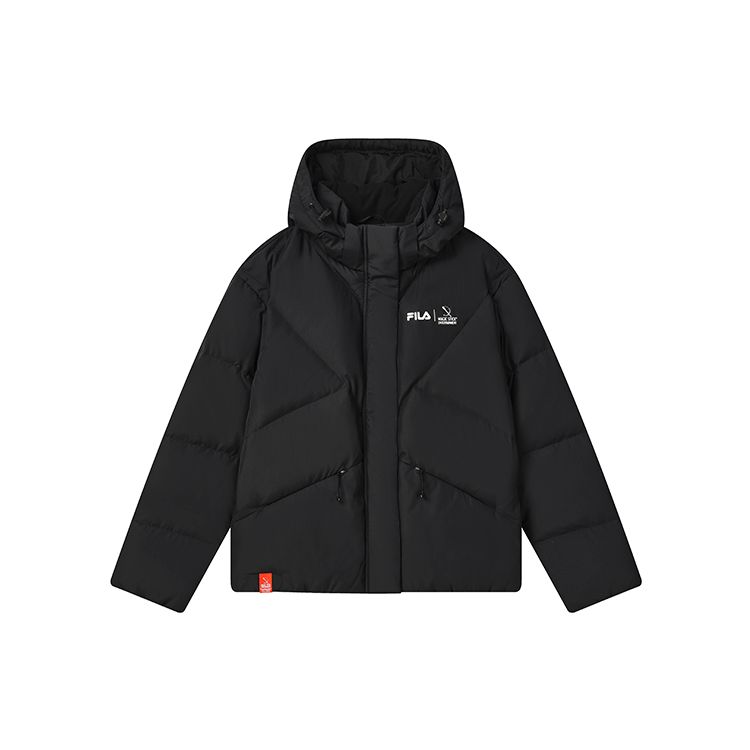 

Fila Solid Color Casual Short Hooded Down Jacket Women Jackets Black F11W249903F-BK M