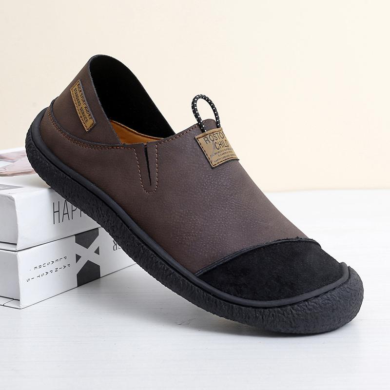 Herren Slipper Handgefertigt Lässige Lederschuhe Slip-on Fahrschuhe Mokassins