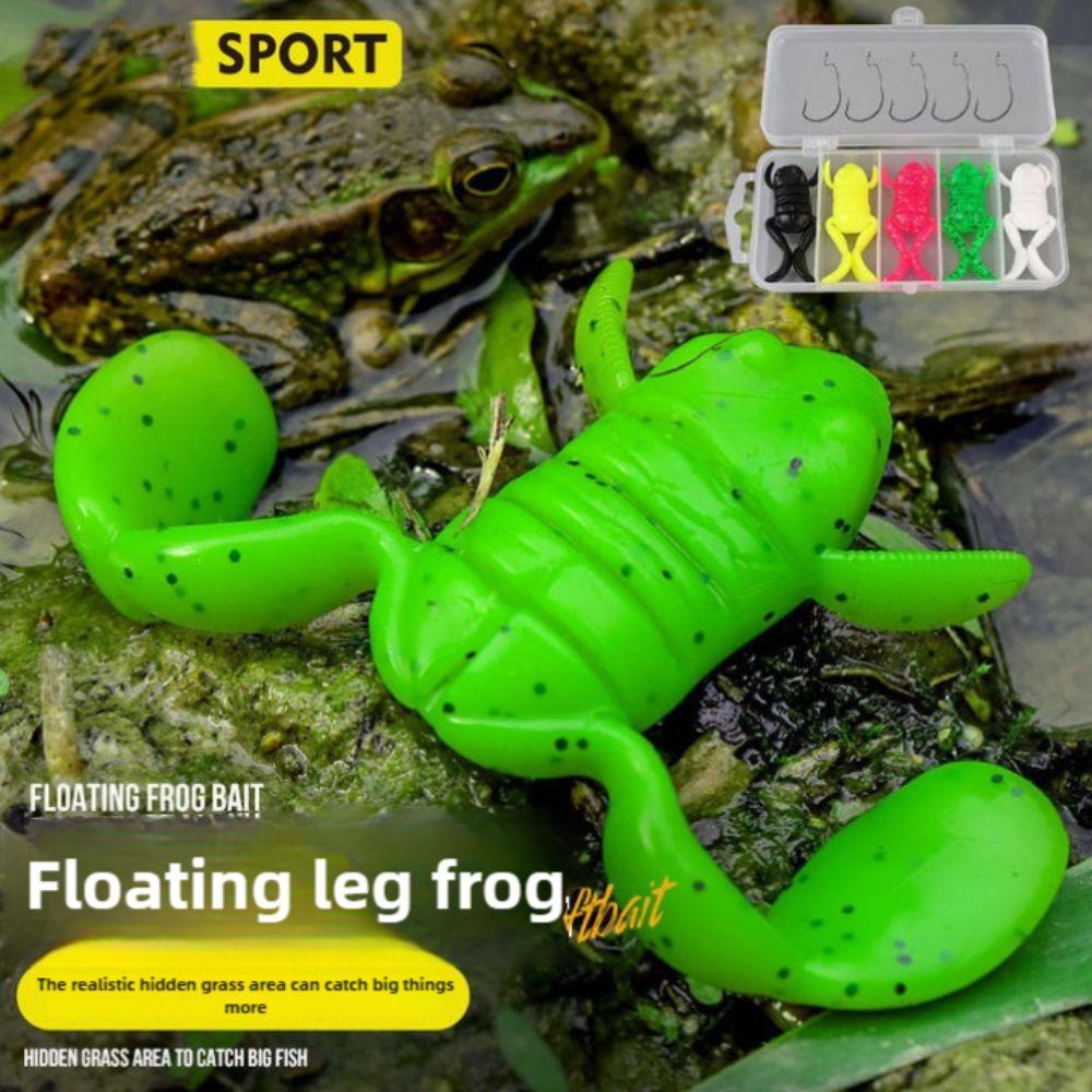5PCS Frog-Like Stance Lure Mini Frog Bait TPE Artificial Bait  Outdoor Fishing