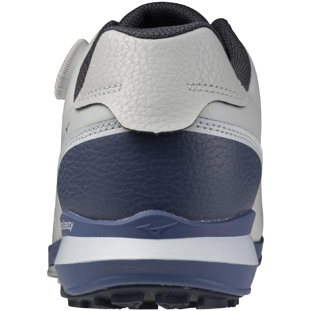 Mizuno Nexlite Energy Boa Golf Shoes, Lightweight, Wide Grip, Waterproof, Gray x Light Navy, Size 29.0 cm, 4E