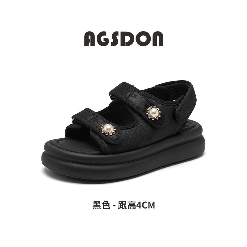

Augustine sandals women s 2025 new summer wear platform Velcro French with skirt sports beach shoes 40