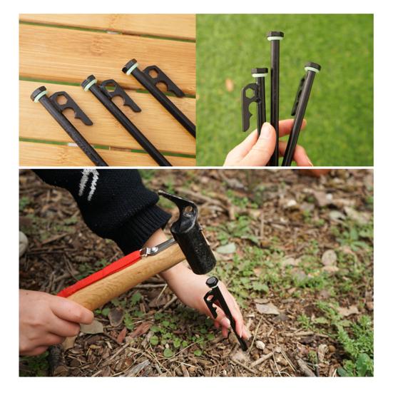 100Pcs Tent Stakes Rings 15MM Glow-in-the-dark Ground Stake Circle Fluorescent Tent Peg Loop Outdoor Camping Tent Nail Accessories