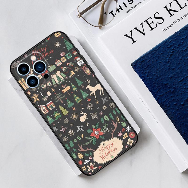 Merry Christmas Case For iPhone 17 Air 15 14 11 16 Pro Max 12 13 Mini 15 16 Plus 16e Funda Silicone Cover