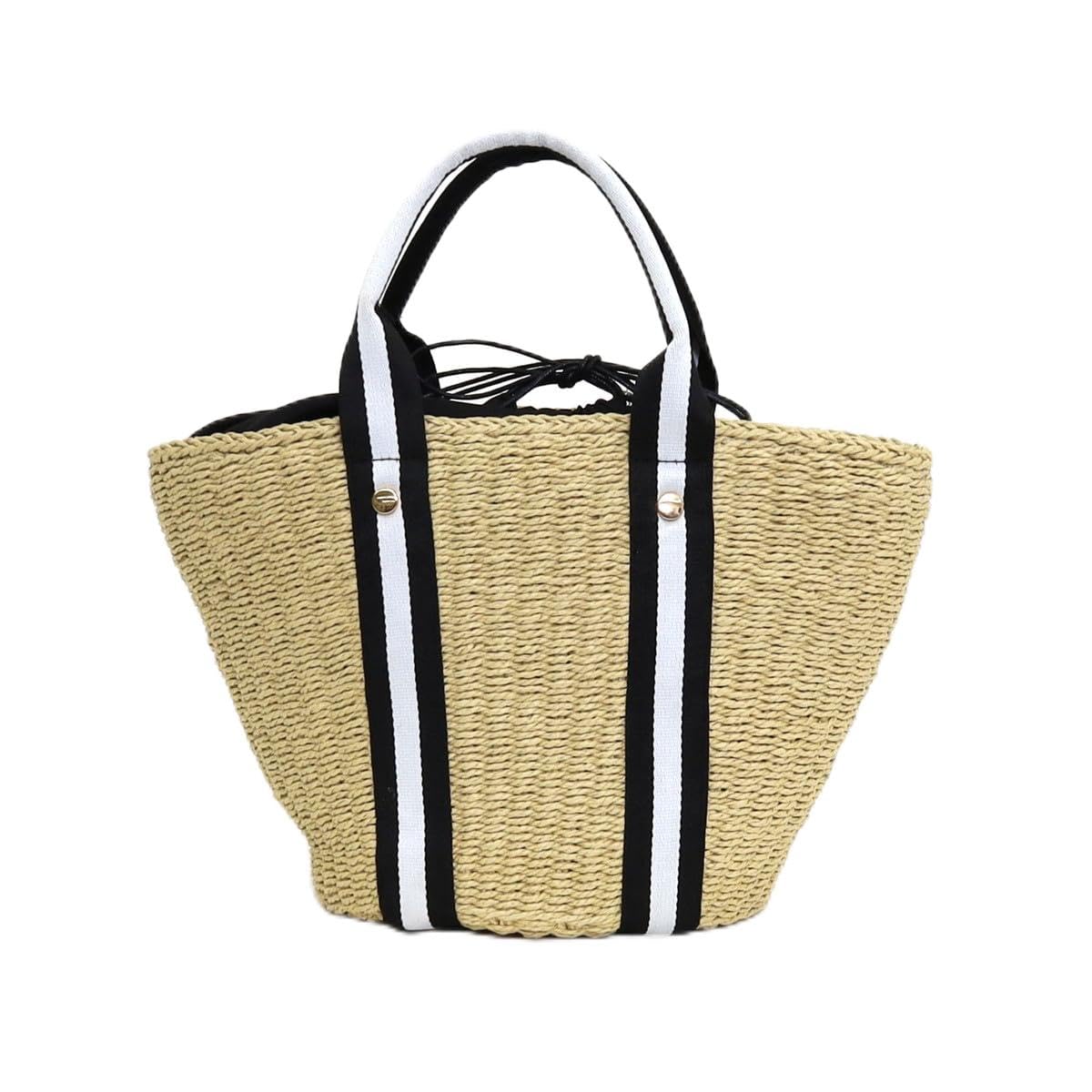 

Cuco Border Tape Handle Paper Tote Bag 2513112047 Natural (003)