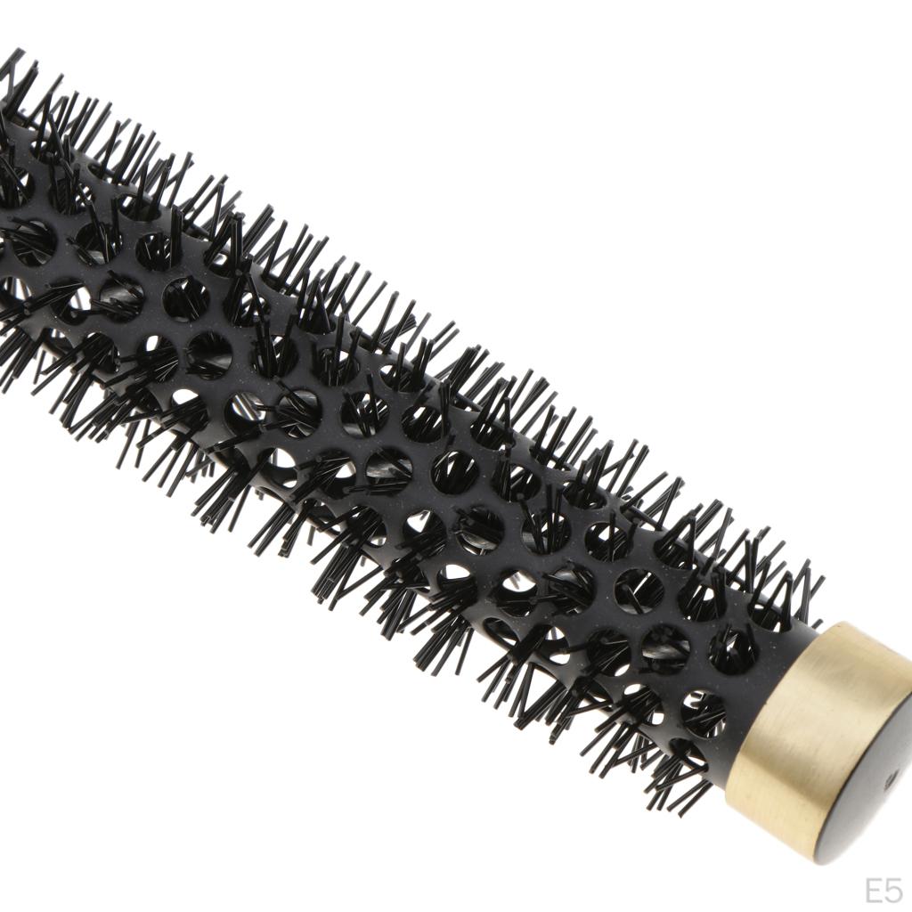 1 Stück Aluminium & Nylon Haarkamm Rundkamm Massagegerät Haarbürste