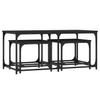  Coffee Tables, One Under the Other, 3 Pcs., Black