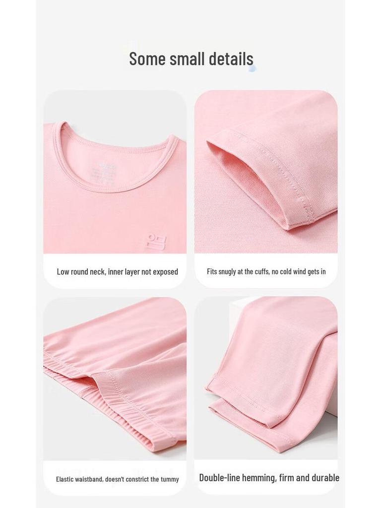 Girls' Brushed Thin Thermal Underwear Set