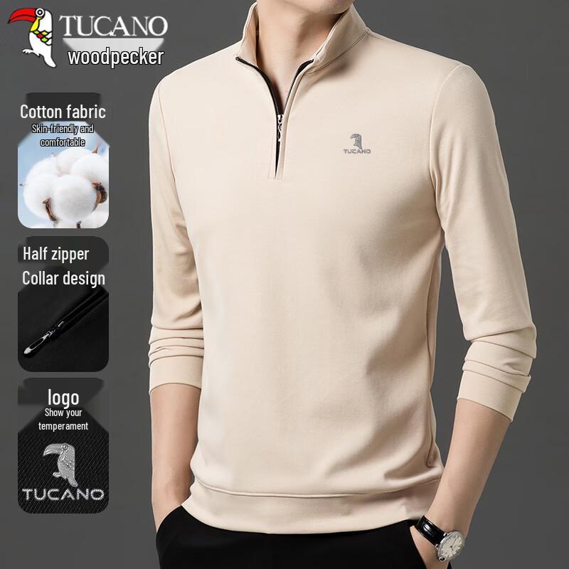 

TUCANO Men s Half-Zip Stand-Collar Cotton Blend Sweatshirt XL