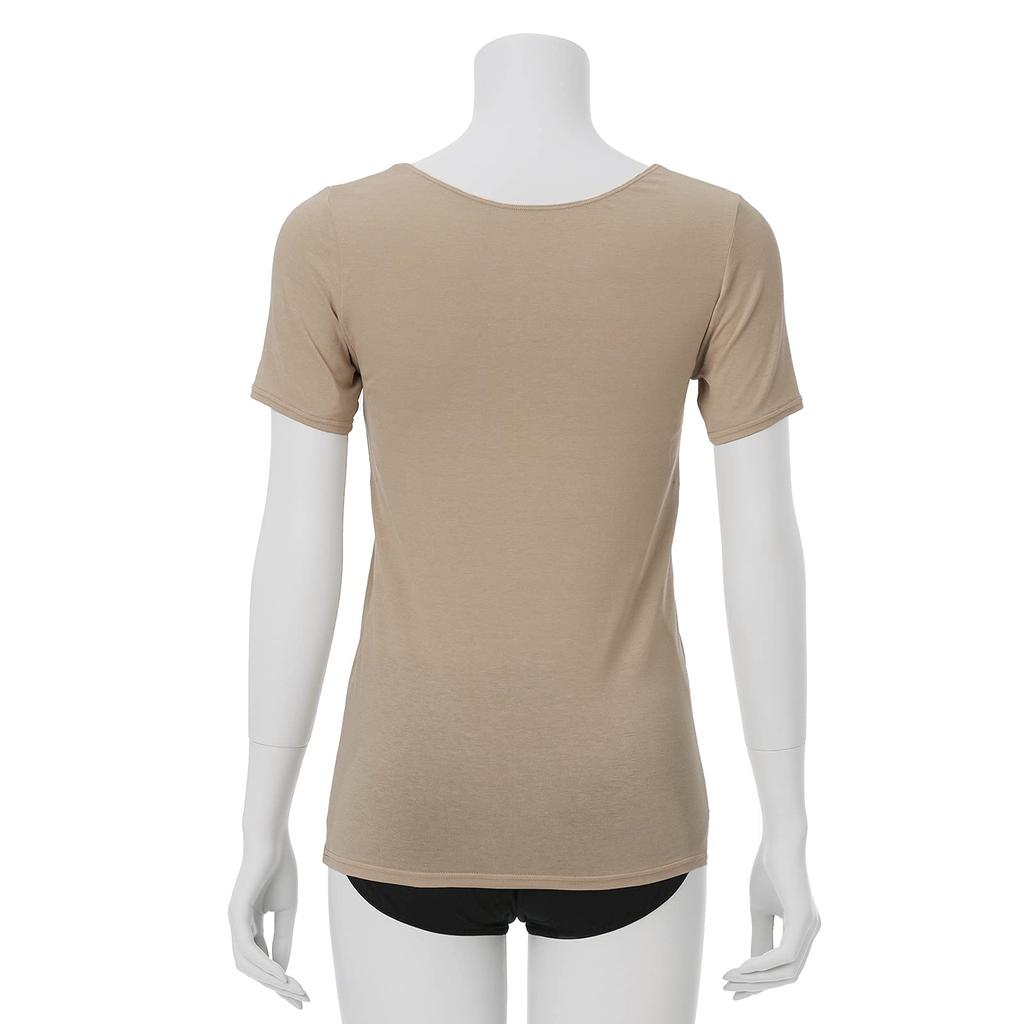 Deoest COOL Deodorizing Innerwear with Sweat Absorbing IDG02 Size (3/4 Sleeves) Pads, (Beige, LL)