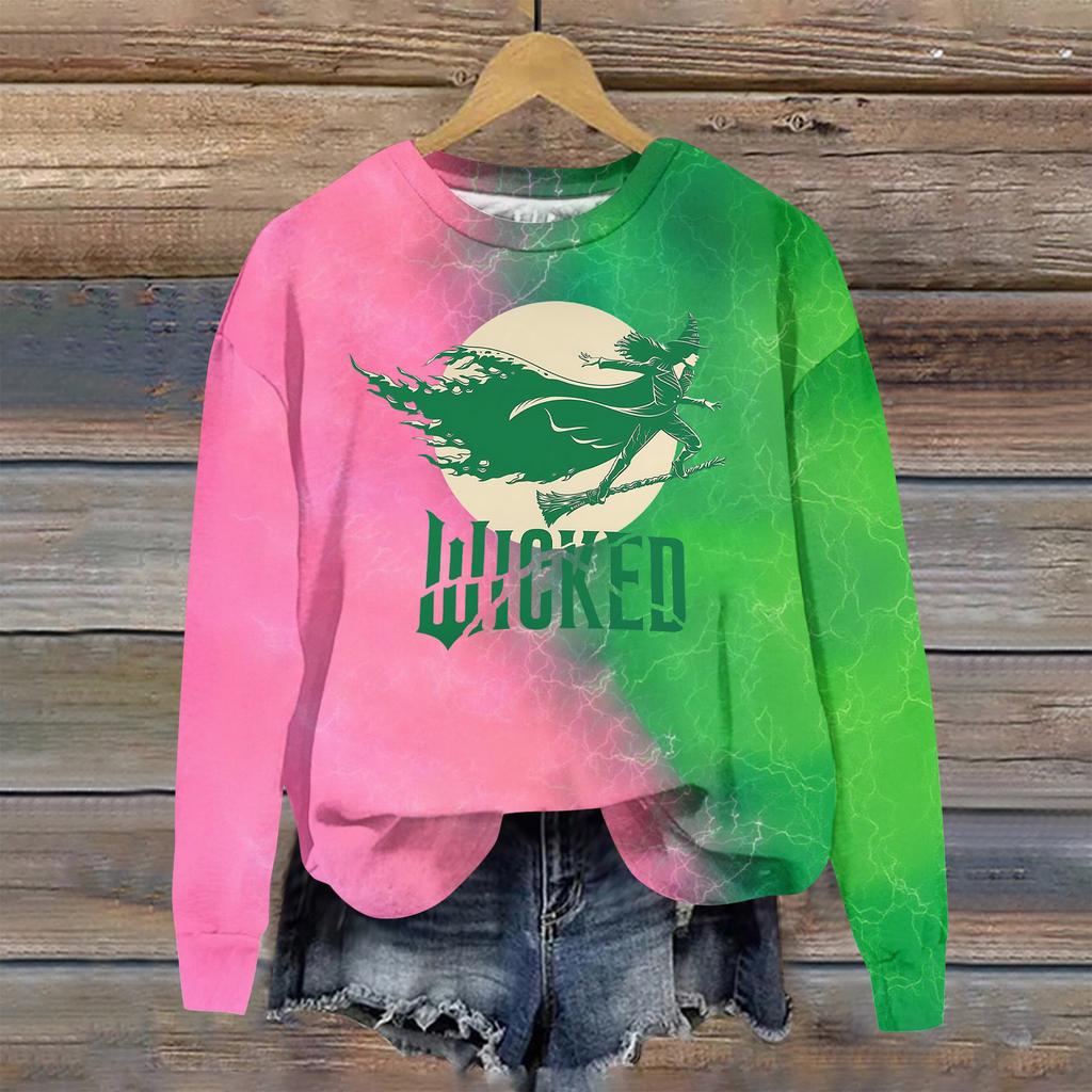 Women's Loose Comfortable Casual Fashionable Character Printing Round Neck Long Sleeved Sweatshirt