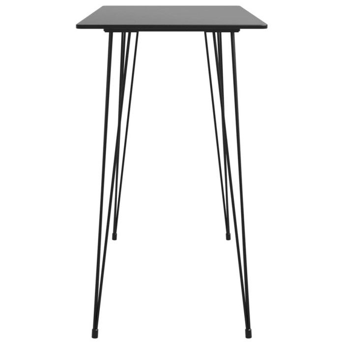 VidaXL Table de Bar Table de Bistro Table de Comptoir Meuble de Cuisine Pub Salle à Manger Dîner Repas Maison Intérieur Noir 248143