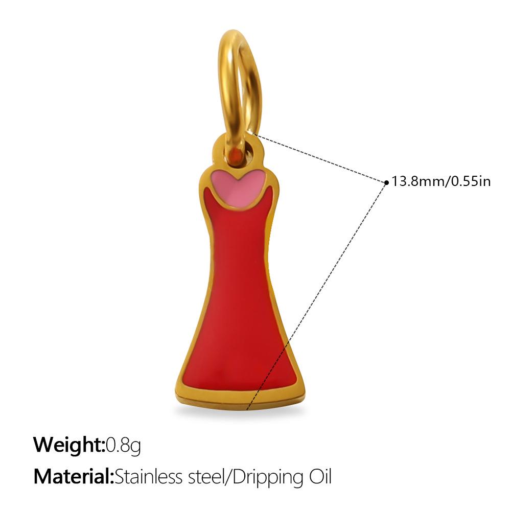 

Oil-Dripping High Heel Skirt Pendant for DIY Necklaces and Bracelets