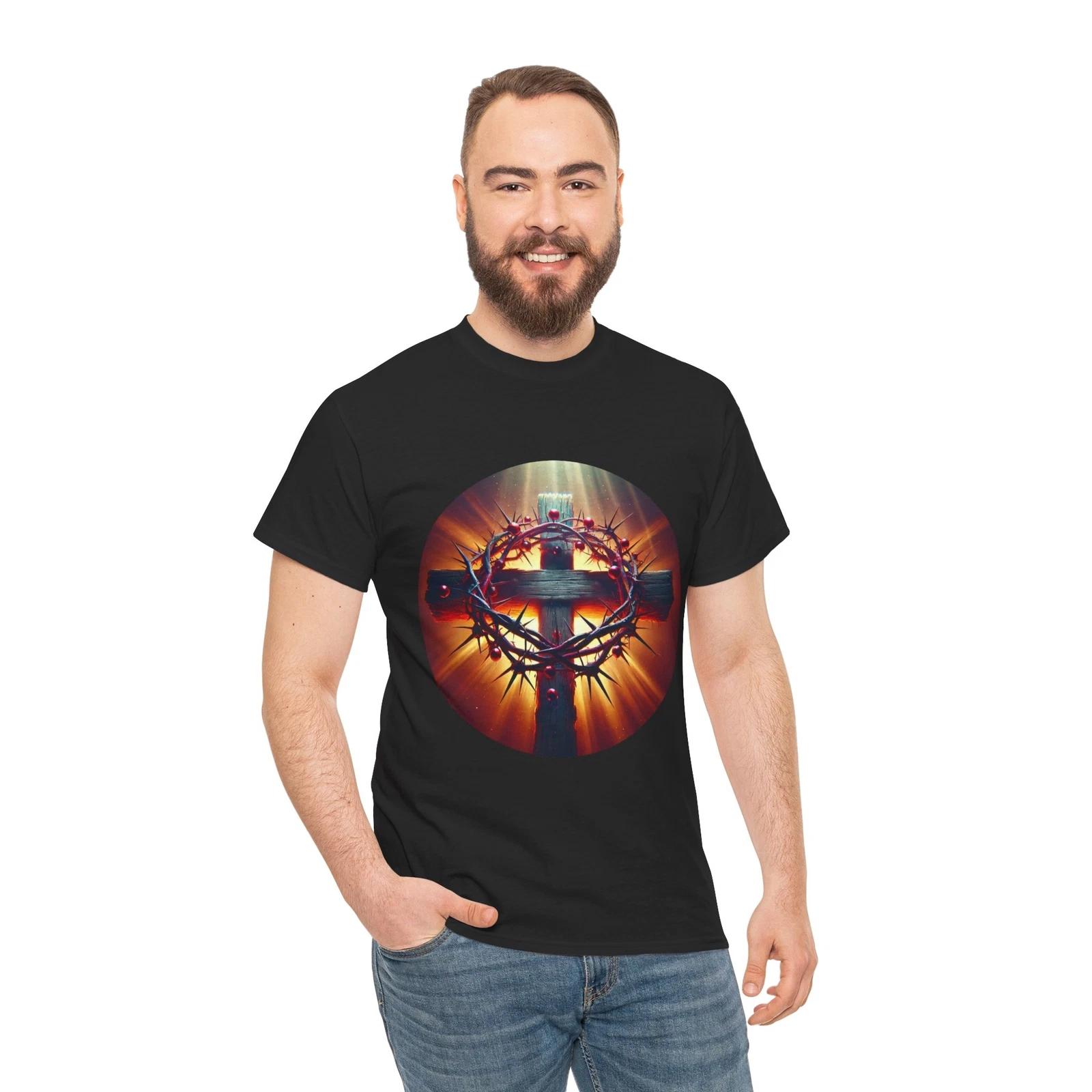 Religious Art the Cross Jesus Christ Faith T-Shirt Bible Religion Resurrection S