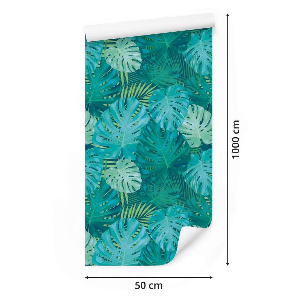 Exotic Monstera Leaves Wallpaper for Living Room and Bedroom 50x1000