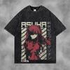 Vintage Retro Shirt Character Graphic Design Summer Men's and Women's Washed T-shirt Top