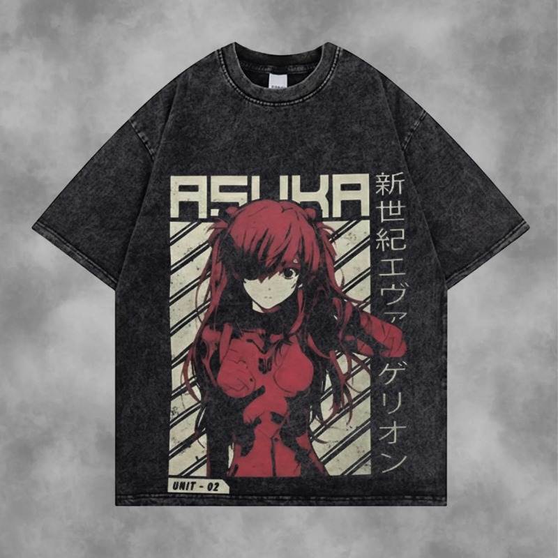 Vintage Retro Shirt Character Graphic Design Summer Men's and Women's Washed T-shirt Top