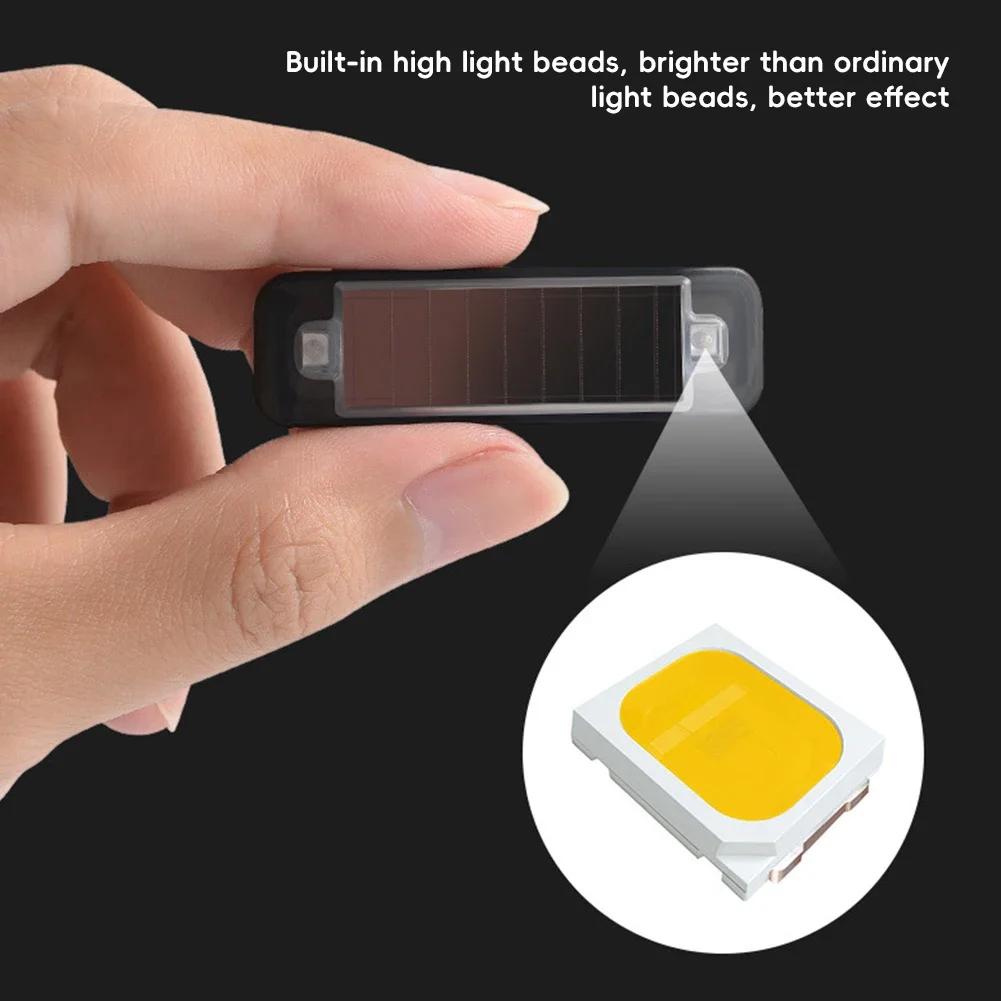 Car Solar Energy Warning Light LED Flashlight Indicator In-Night Caution Strobe Warning Light Running Lamp