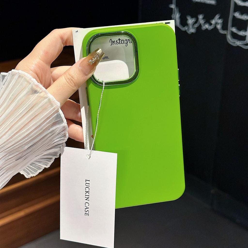 New Liquid Silicone Mobile Phone Case Electroplating Lens Apple 15PRO Creative Protective Case iPhone14PRO Suitable