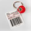 3 types of cherry tomato mini zipper pouch keychains (Option A)