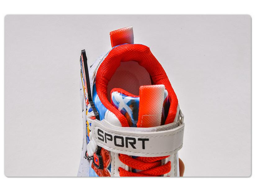 Luminous Leather Children's Running Shoes with Cartoon Design for Boys - Spring & Autumn Style 025
