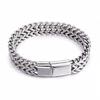 1PC Stainless Steel Braided Double Row Front and Rear Fish Scale Alloy Magnetic Buckle Bracelet with Keel Jewelry New Model