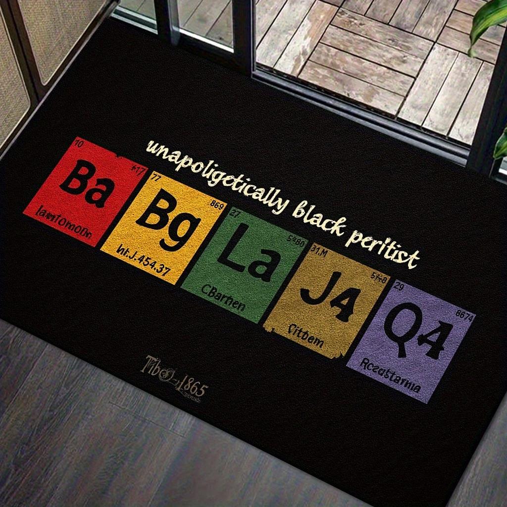 Science Theme Pattern Carpet Mat Rug Home Decoration Teacher Element Periodic Table Design Educational Non Slip Durable