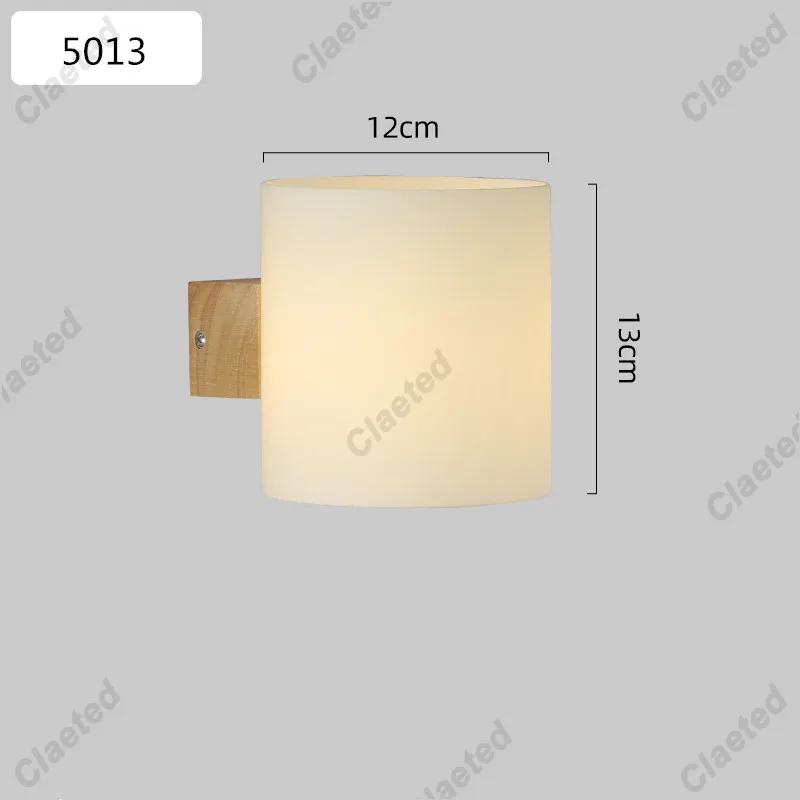 12 Style Creative Solid Wood Wall Lamp Indoor Decor Lamp Bedroom Bedside Lamp European Living Room Corridor Aisle Staircase Lamp