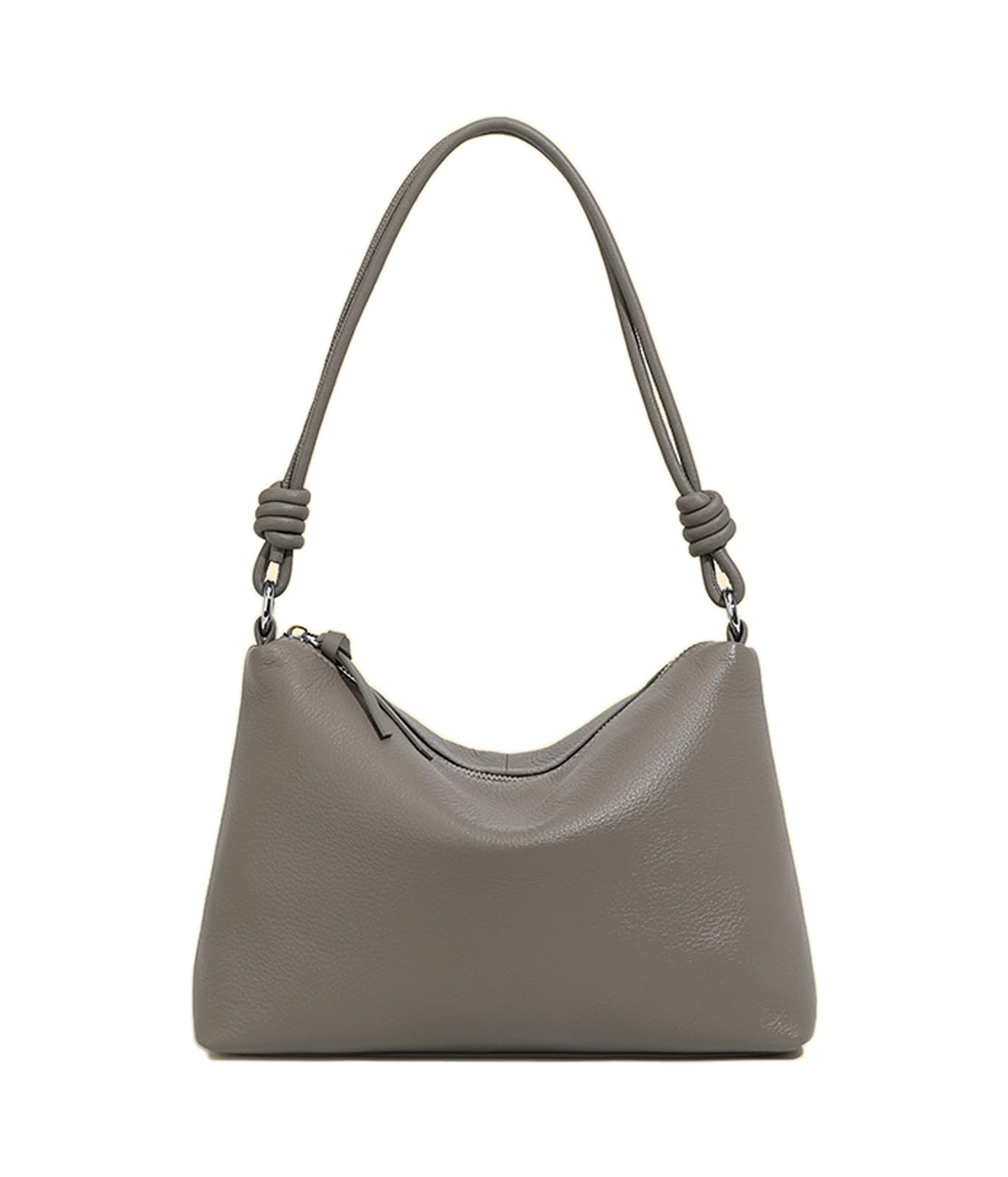 

Genuine Leather Shoulder Bag for Tote Square Large Commuting Leather Gray [Aladeno] Women, Bag, 2-way, Handbag, Lightweight, Capacity, Crossbody, сірий колір