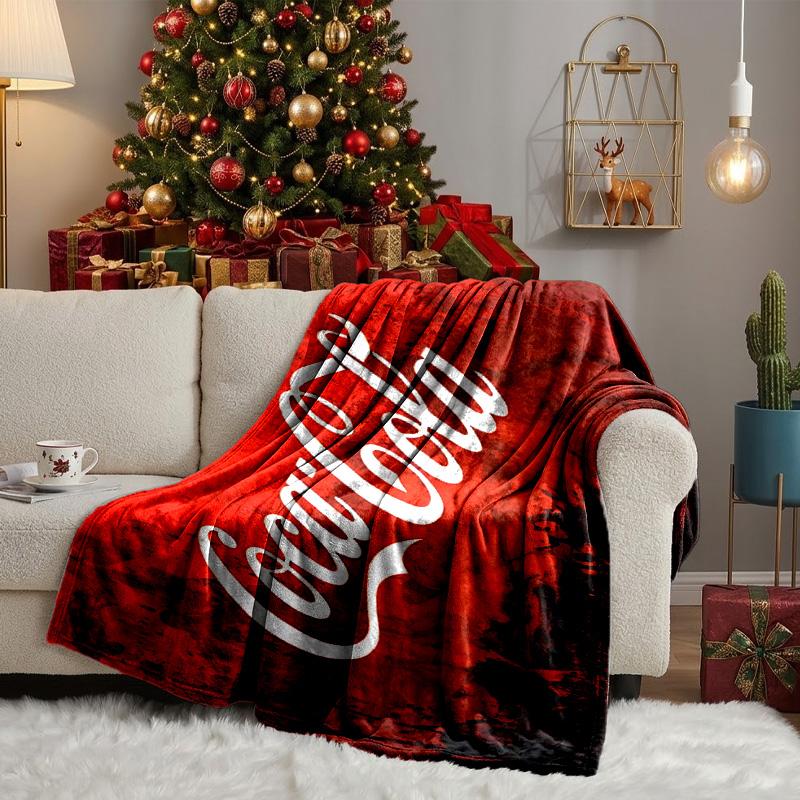 Coca Abstract Art Blanket Lightweight Ideal Bedding Blanket Perfect for Travel, Camping, Living Rooms, Offices, Sofas, Fan Christmas Gift