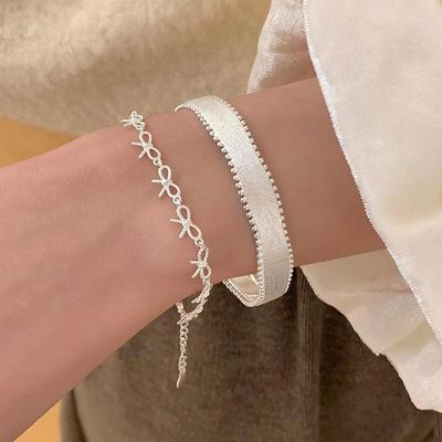 Elegantes Wellen-Schleifenarmband für Damen - Stilvoller und vielseitiger Trendschmuck
