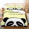 3D Panda Printed Pillowcase and Quilt Cover Household Bedding Set Bedroom Comfortable Bedding