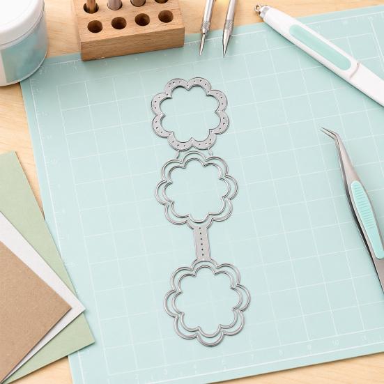 Fustella per Cartellino Fiore, Fustelle Metalliche Fiore, Stencil da Taglio per Etichette Regalo Fai da Te Segnalibri Goffratura, Materiali per Scrapbooking Biglietti