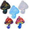 Mushroom Keychain Mold Cute Shiny Glossy Mushroom Shape Silicone Casting Molds with Hole for DIY Keychain Pendant