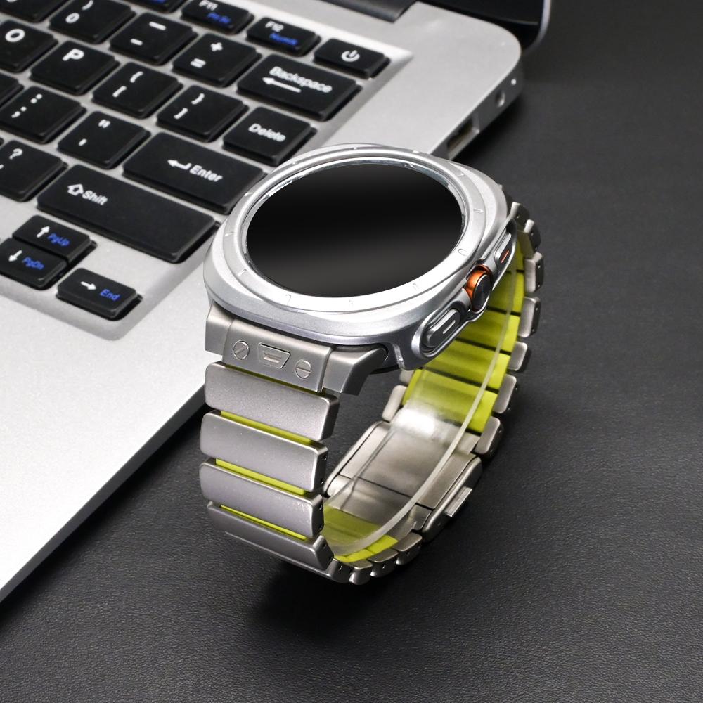 No Gaps Titanium Band for Samsung Galaxy Watch Ultra 2025 2024 Rubber Strap For GALAXY WATCH ULTRA 47mm Metal Bracelet Watchband