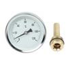 Innenheizung Wasserthermometer Thermometer mit Messinghülse Silber Gold 8*50mm Thermometerstab Leicht ablesbar