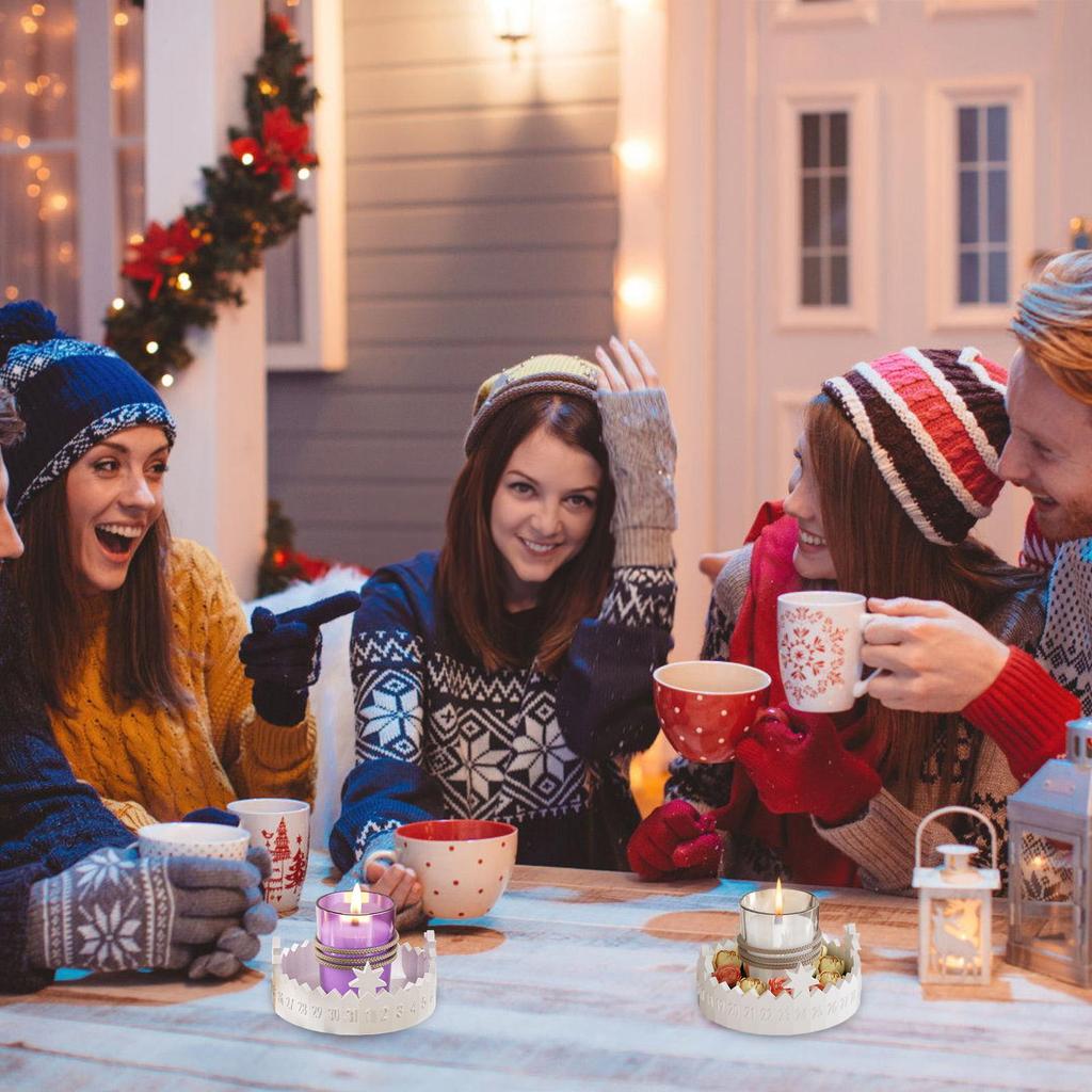 Christmas Molds Christmas Candle Holder Mold Advent Reusable Moulds 2 Pieces For Holiday Craft Plaster Concrete Cement Art