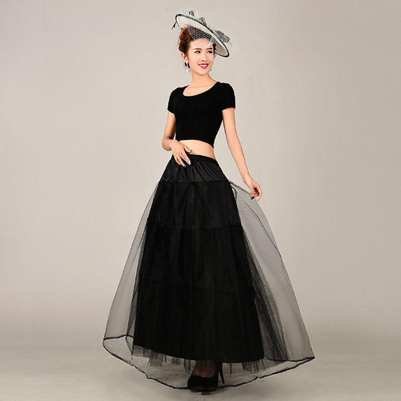 3-layer Hard Net Soft Support No Hoop Dress Fluffy Petticoat Bridal Lining Skirt Slip Skirts