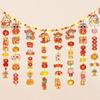 2pcs Traditional Chinese New Year Pendants Blessing Fu Character Pendant  Wall Bedroom Decoration