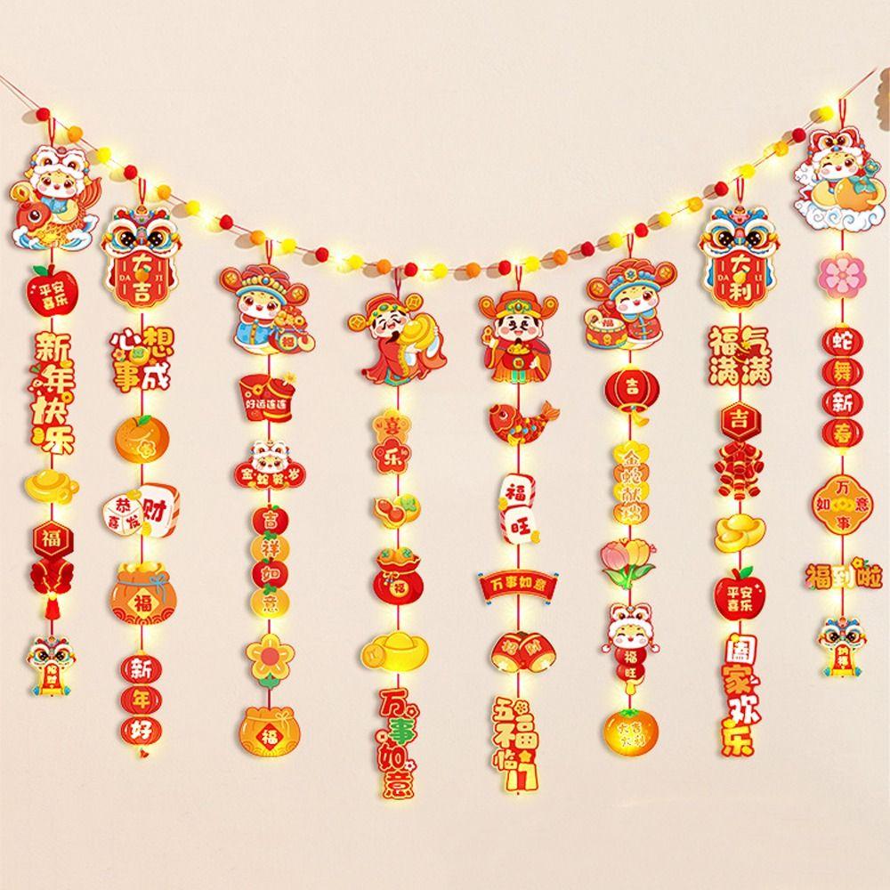 2pcs Traditional Chinese New Year Pendants Blessing Fu Character Pendant  Wall Bedroom Decoration