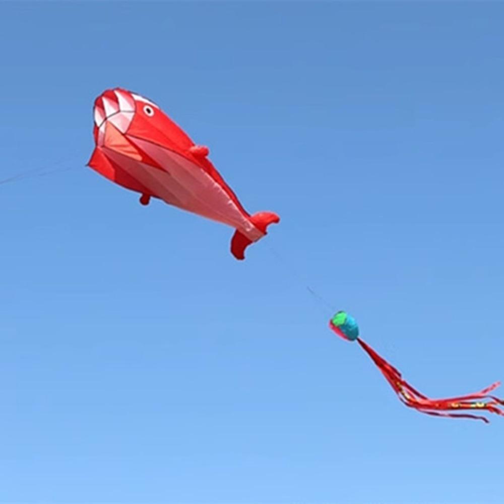 Buena Cometa Suave de Vuelo de Una Línea Juguete Volador de Plástico Nueva Cometa Grande de Ballena/Delfín Niño y Adulto