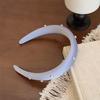 Rhinestone Sponge Hairband For Women Vintage Solid Wide Brim Puffy Puffy Hair Hoop Headband Hair Accessories