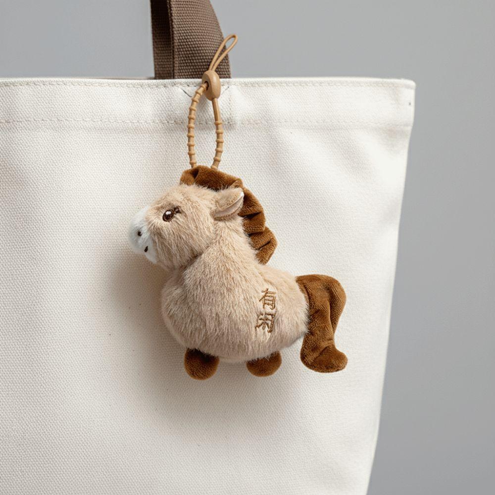 Cute Plush Horse Doll Pendant Cartoon Chinese New Year Gift Zodiac Pony Figurine Birthday Gift