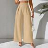 Women Fashion Casual Trousers High Waisted Wide Leg Pants